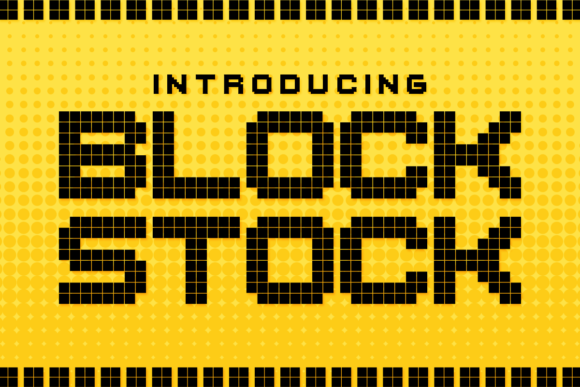 Block Stock: A Bold Display Typeface for Digital Impact