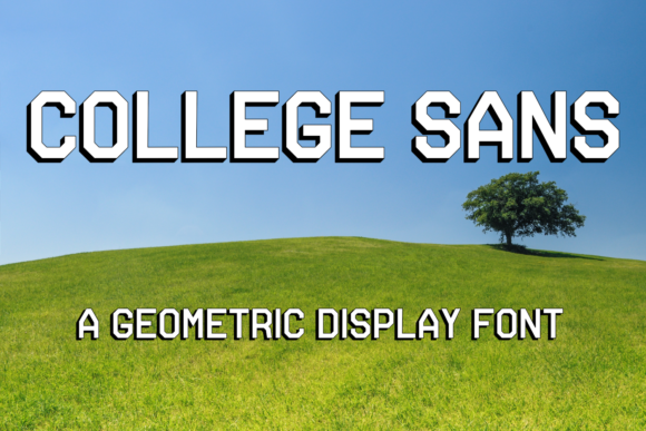 College Sans: The Geometric Display Font for Handmade Shops