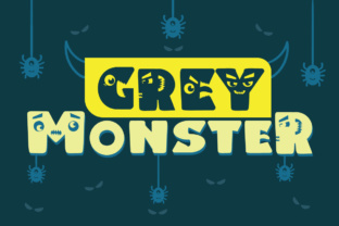 Grey Monster: A Spooky Fun Display Font for Makers